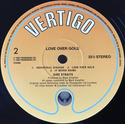 Виниловая пластинка Dire Straits, Love Over Gold