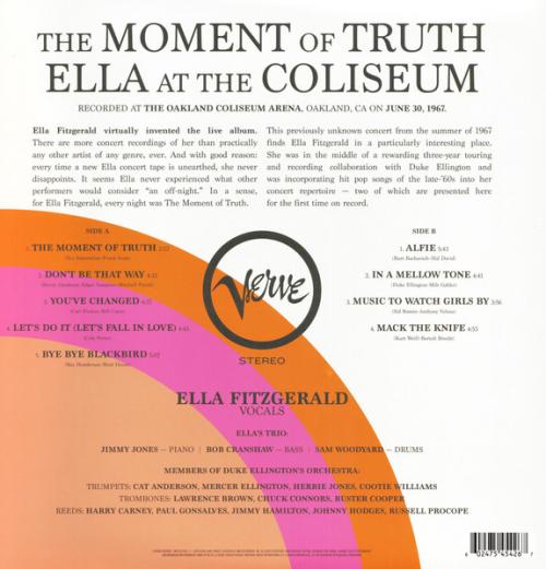 Виниловая пластинка Ella Fitzgerald - The Moment Of Truth: Ella At The Coliseum (Black Vinyl LP)