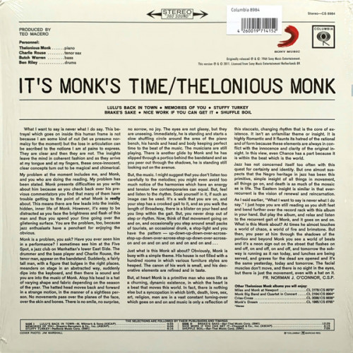 Виниловая пластинка Thelonious Monk - It's Monk's Time (Analogue) (Black Vinyl LP)