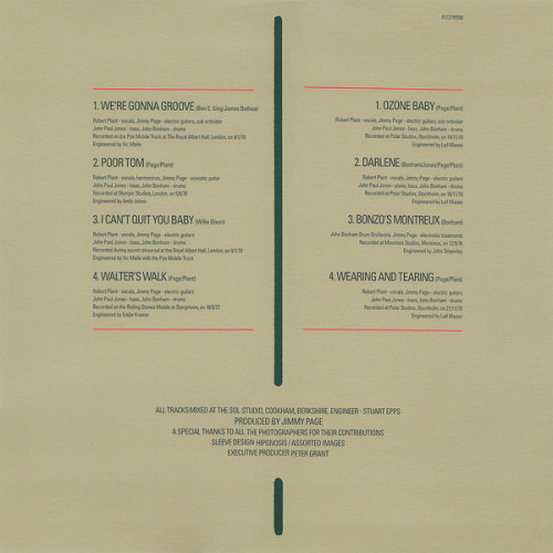 Виниловая пластинка Led Zeppelin - Coda (REMASTERED/180 GRAM/GATEFOLD SLEEVE)