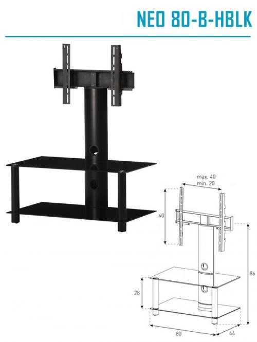 Подставка Sonorous NEO 80 B HBLK