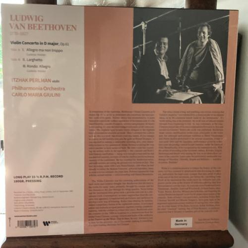 Виниловая пластинка PERLMAN ITZHAK - GIULINI CARLO MARIA - PHILHARMONIA ORCHESTRA - BEETHOVEN - VIOLIN CONCERTO (LP)