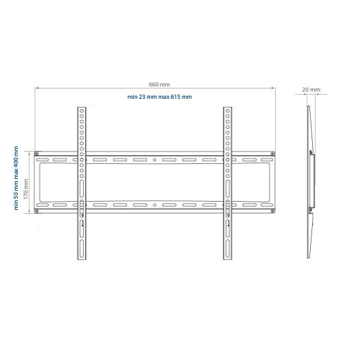 Кронштейн для телевизора Kromax IDEAL-1 черный