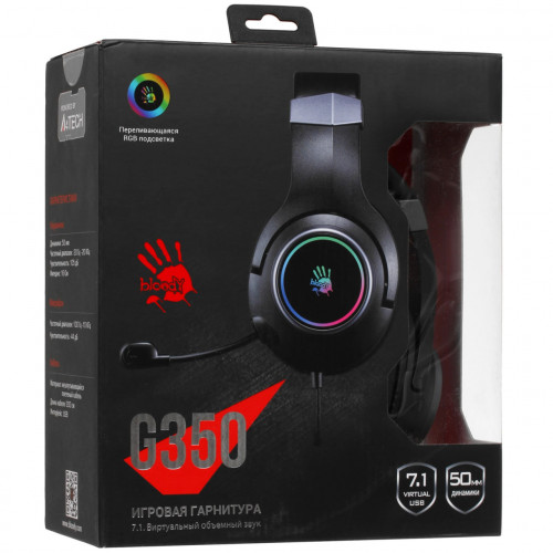 Наушники игровые A4Tech Bloody G350 Black