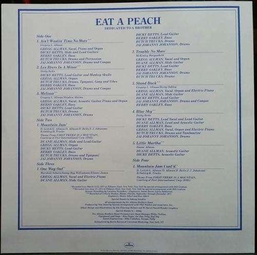 Виниловая пластинка Allman Brothers Band, The, Eat A Peach