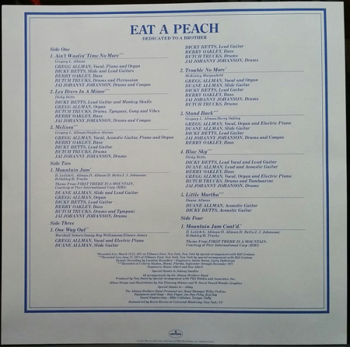 Виниловая пластинка Allman Brothers Band, The, Eat A Peach