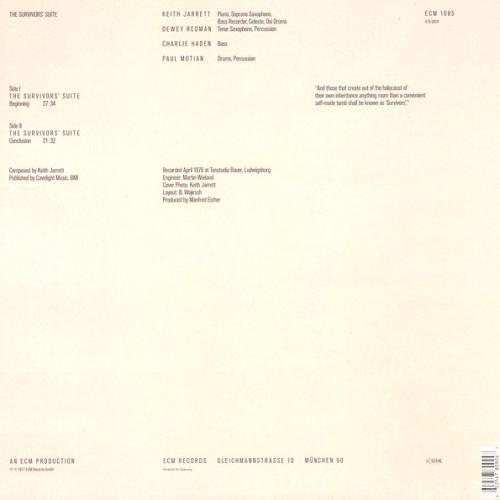 Виниловая пластинка Keith Jarrett - The Survivors' Suite (Black Vinyl LP)