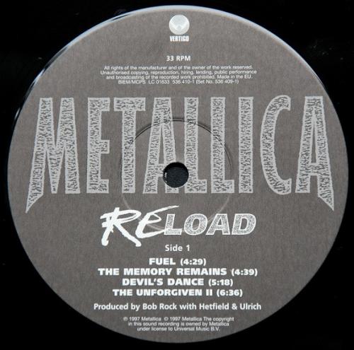 Виниловая пластинка Metallica, Reload