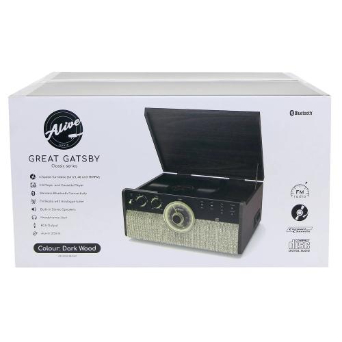 Проигрыватель винила Alive Audio Great Gatsby Dark Wood
