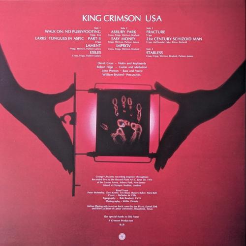 Виниловая пластинка King Crimson - USA (Blue Sparkle 2LP)