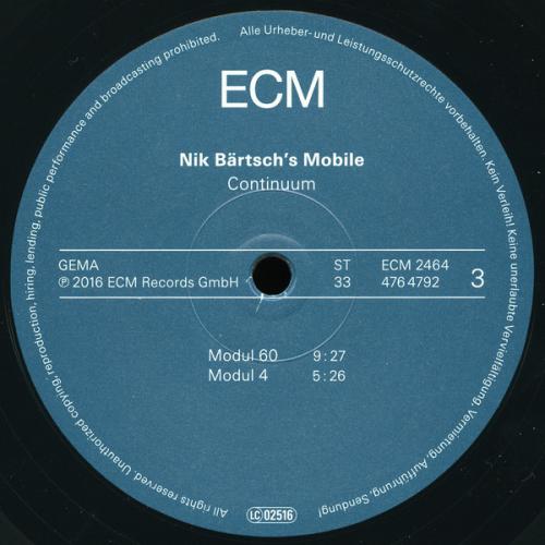 Виниловая пластинка Nik Bartsch's Mobile, Nik Bartsch's Mobile: Continuum ()