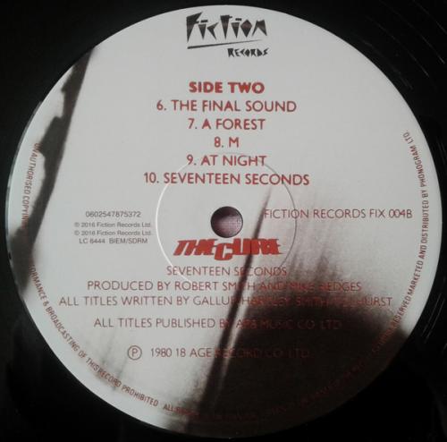 Виниловая пластинка The Cure, Seventeen Seconds (2016 Reissue / Black Vinyl)