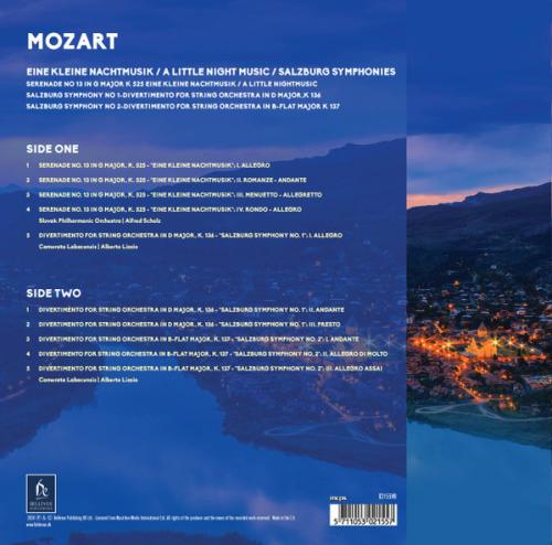 Виниловая пластинка Wolfgang Amadeus Mozart - Eine Kleine Nachtmusik, A Little Night Music, Salzburg Symphonies (180 Gram Black Vinyl LP)