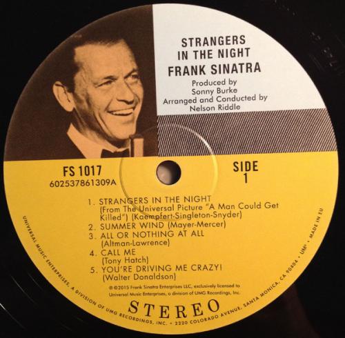 Виниловая пластинка Frank Sinatra, Strangers In The Night