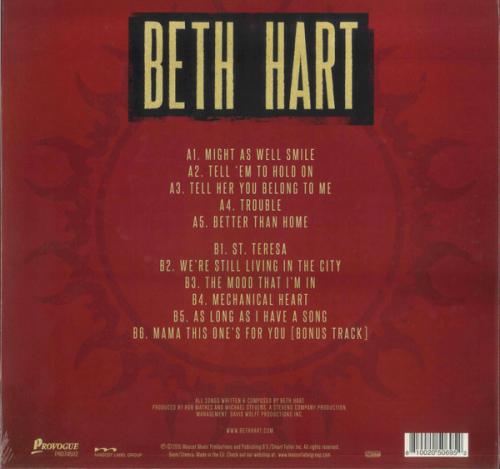 Виниловая пластинка Beth Hart - Better Than Home (Limited Edition 180 Gram Transparent Vinyl LP)