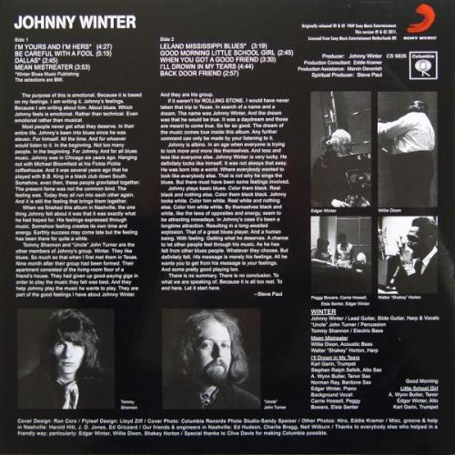 Виниловая пластинка Johnny Winter - Johnny Winter (Analogue) (Black Vinyl LP)