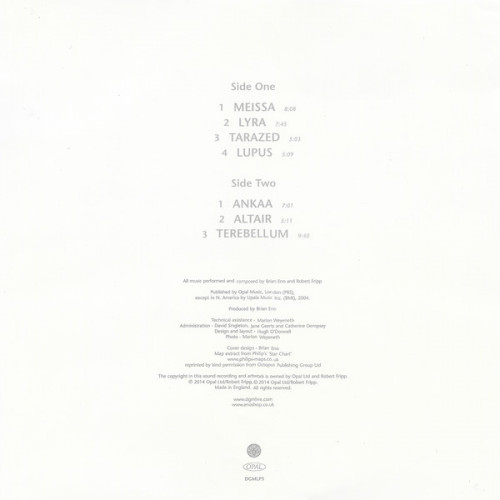 Виниловая пластинка Fripp & Eno — EQUATORIAL STARS (LP 200 GR. VINYL)
