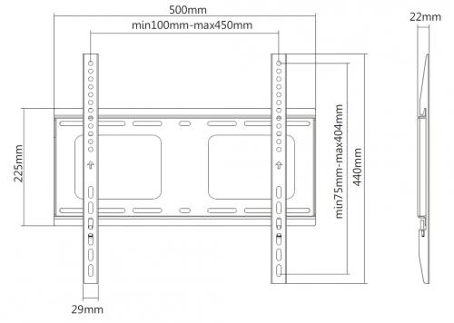 Настенный кронштейн Exell EXi-H1244-F