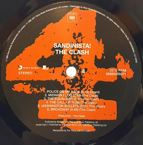 Виниловая пластинка The Clash SANDINISTA!