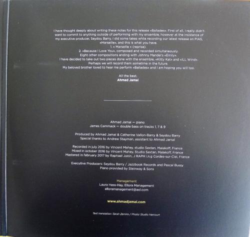 Виниловая пластинка Ahmad Jamal - Ballades (Black Vinyl 2LP)