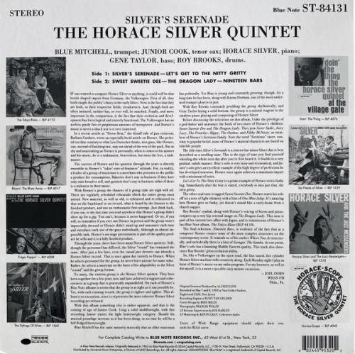 Виниловая пластинка Horace Silver - Silver's Serenade (Tone Poet) (Black Vinyl LP)