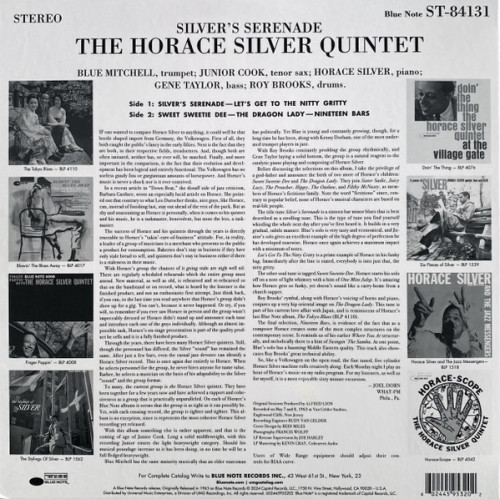 Виниловая пластинка Horace Silver - Silver's Serenade (Tone Poet) (Black Vinyl LP)