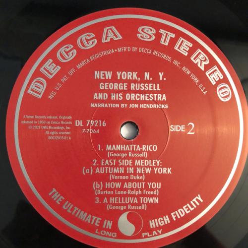Виниловая пластинка George Russell - New York, NY (ACOUSTIC SOUNDS)