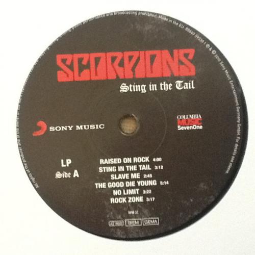 Виниловая пластинка Scorpions STING IN THE TAIL (180 Gram)