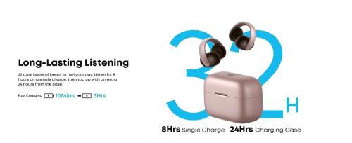 Наушники Soundcore AeroClip Rosy White (Pink)