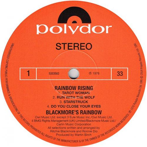 Виниловая пластинка Rainbow, Rising (Back To Black)