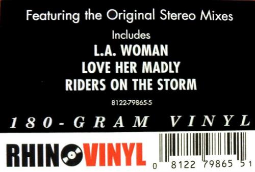 Виниловая пластинка WM The Doors L.A. Woman (Stereo) (180 Gram Black Vinyl/Remastered)