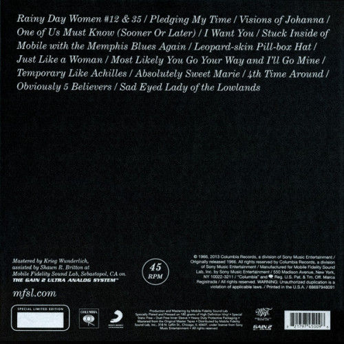 Виниловая пластинка Bob Dylan - Blonde On Blonde (Box) (Original Master Recording) (Black Vinyl 3LP)