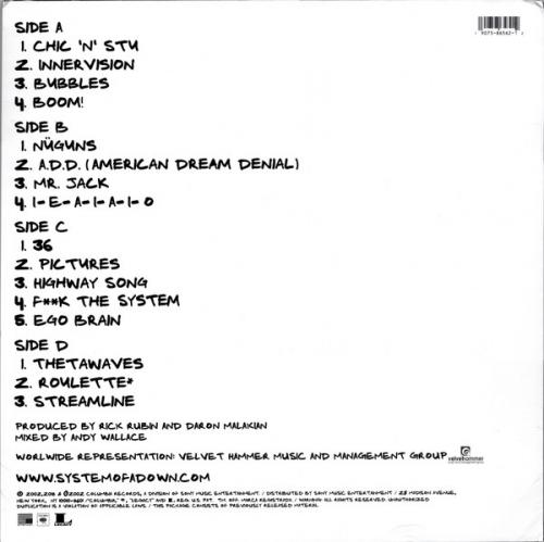 Виниловая пластинка Sony System Of A Down Steal This Album! (Limited Black Vinyl)