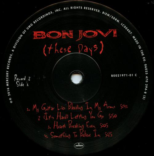 Виниловая пластинка Bon Jovi, These Days (Remastered 2014)
