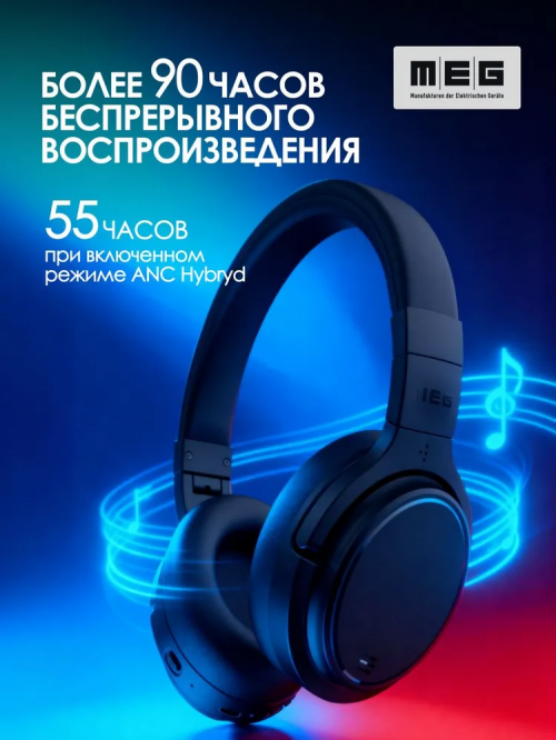 Наушники MEG HEA500BL
