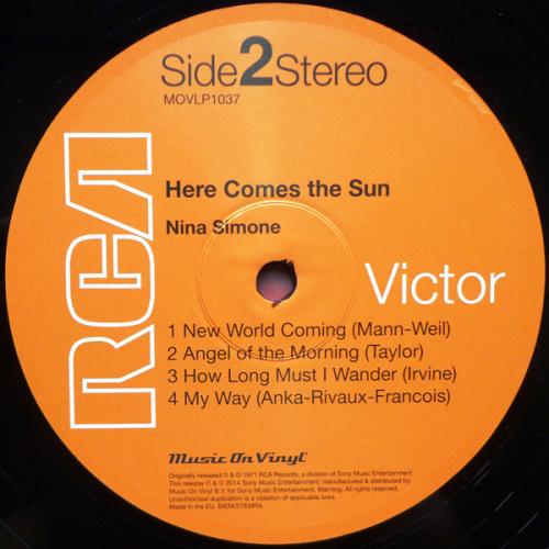 Виниловая пластинка Nina Simone - Here Comes The Sun (Black Vinyl LP)