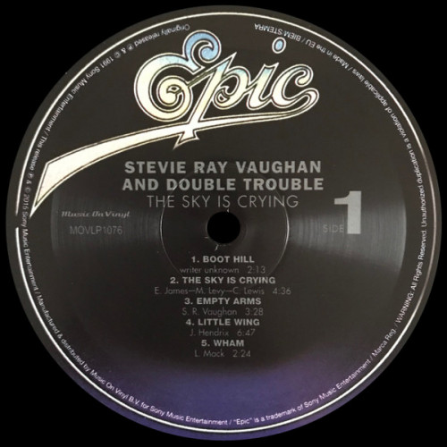 Виниловая пластинка Stevie Ray Vaughan - The Sky Is Crying (Black Vinyl LP)