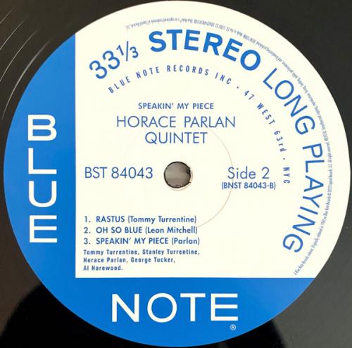 Виниловая пластинка Horace Parlan - Speakin' My Piece (Black Vinyl LP)