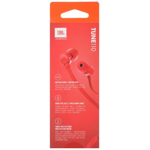 Наушники JBL T110 красный