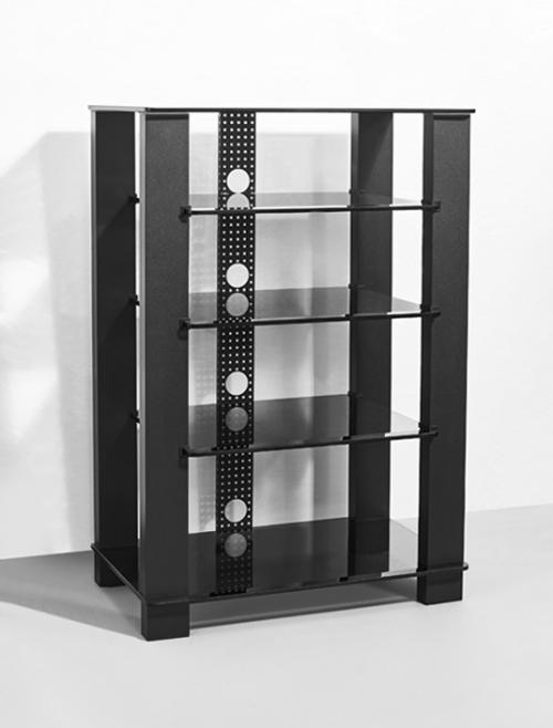 Стойка под аппаратуру VoxModule Hi-Fi 5 полок (черный/черное стекло)