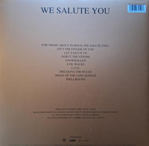 Виниловая пластинка AC/DC - For Those About To Rock We Salute You (Limited 50th Anniversary Edition, 180 Gram Gold Nugget Vinyl LP)