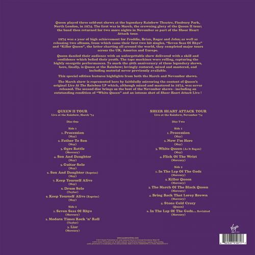 Виниловая пластинка Queen - Live At The Rainbow' 74 (Black Vinyl 2LP)