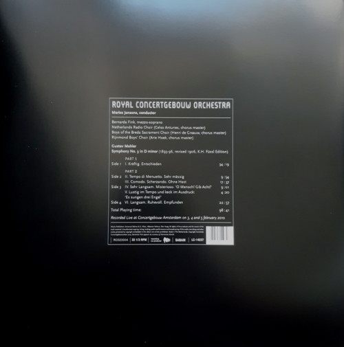 Виниловая пластинка Mariss Jansons - Mahler: Symphony No.3 (Black Vinyl 2LP)