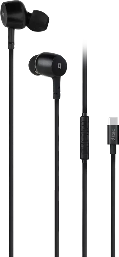 Наушники TTEC Pop 2 USB-C Stereo In Ear Headset with Mic, Black