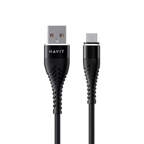 USB кабель HAVIT CB706 USB-A - Micro USB BK 1m
