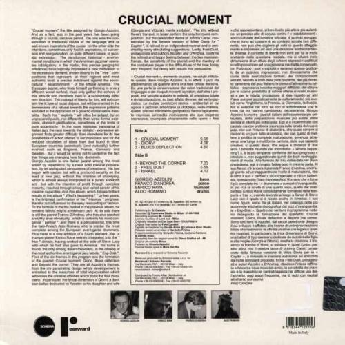Виниловая пластинка Giorgio Azzolini - Crucial Moment (Black Vinyl LP)