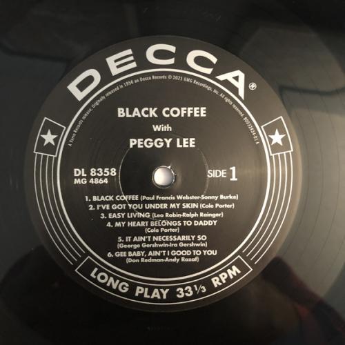 Виниловая пластинка Peggy Lee - Black Coffee (ACOUSTIC SOUNDS)