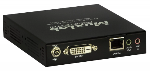 Приемник-декодер DVI, USB2.0 и KVM over IP, с PoE MuxLab 500771-RX