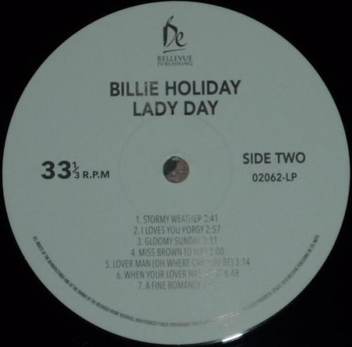 Виниловая пластинка BILLIE HOLIDAY - LADY DAY