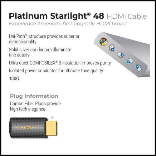 HDMI кабель Wire World Platinum Starlight 48 HDMI Cable (PSH1.0M-48) 1.0m